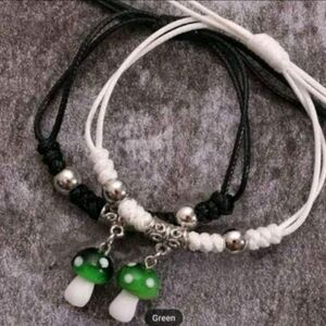 Green Mushroom Charm Bracelets